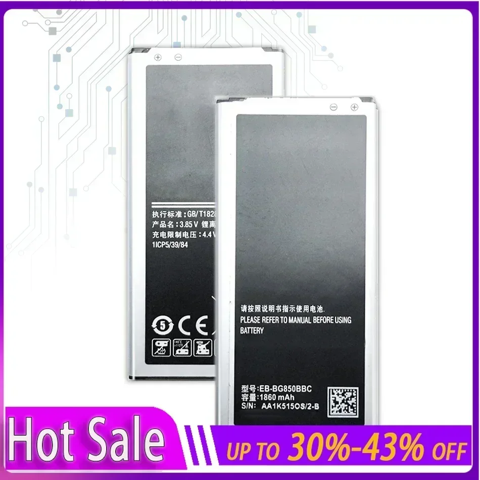 New EB-BG850BBE EB-BG850BBC/BBU 1860mAh Battery for Samsung Galaxy Alpha G850 G850A G850W G8508S G8509V NO NFC