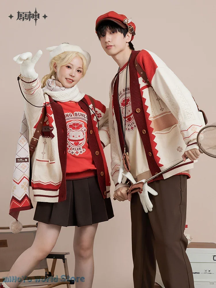 

Klee Knitwear MiHoYo Official Genuine Genshin Impact Klee Theme Impression Series Knitted Cardigan Doujin Klee Birthday Gifts