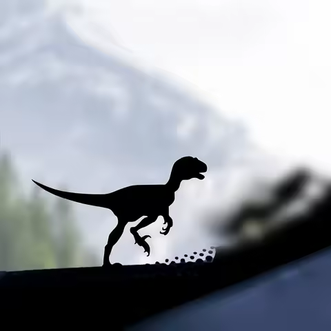 Dinosaur Silhouette Car Stickers Waterproof for Rearview Mirror Windows Animal Decoration Vinyl Decals Funny Auto Accessories