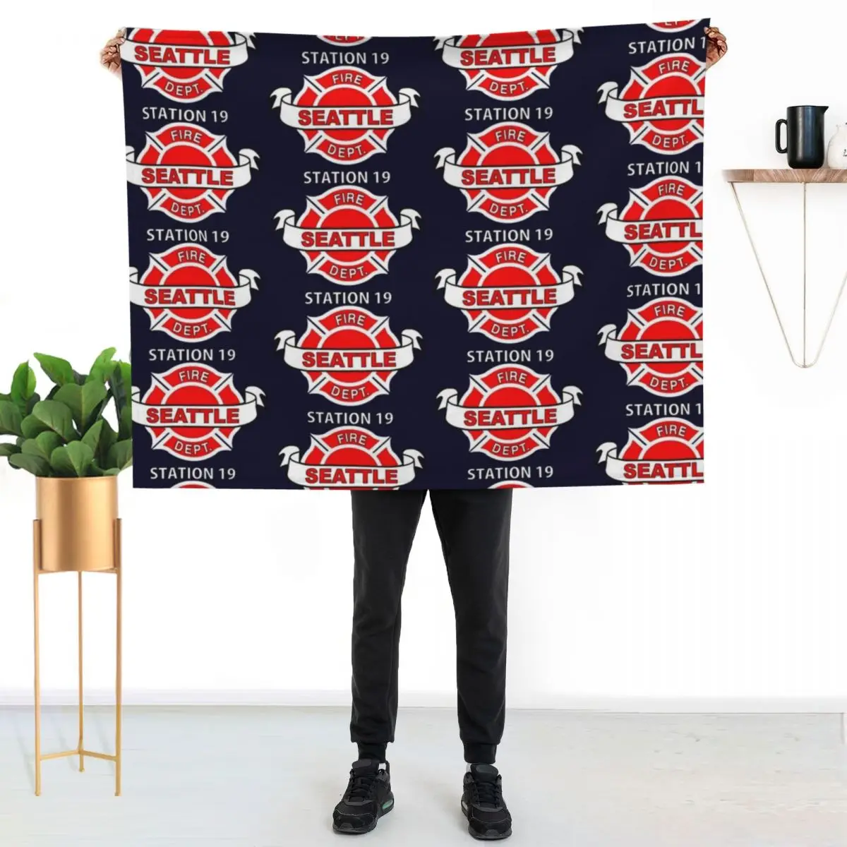 Station 19 Work Shirt Logo Throw Blanket cosplay anime Thermal Baby Soft Big Winter beds Thin Blankets