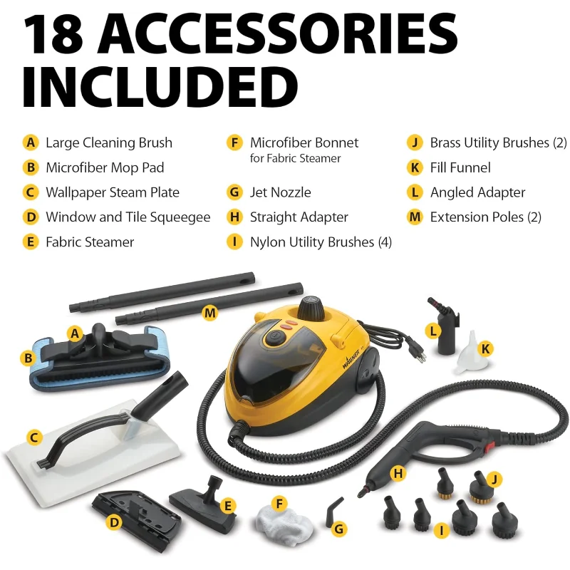 Wagner Spraytech 0282014 915e 주문형 스팀 청소기 및 벽지 제거, 다목적 전력 스티머, 18개 부착물