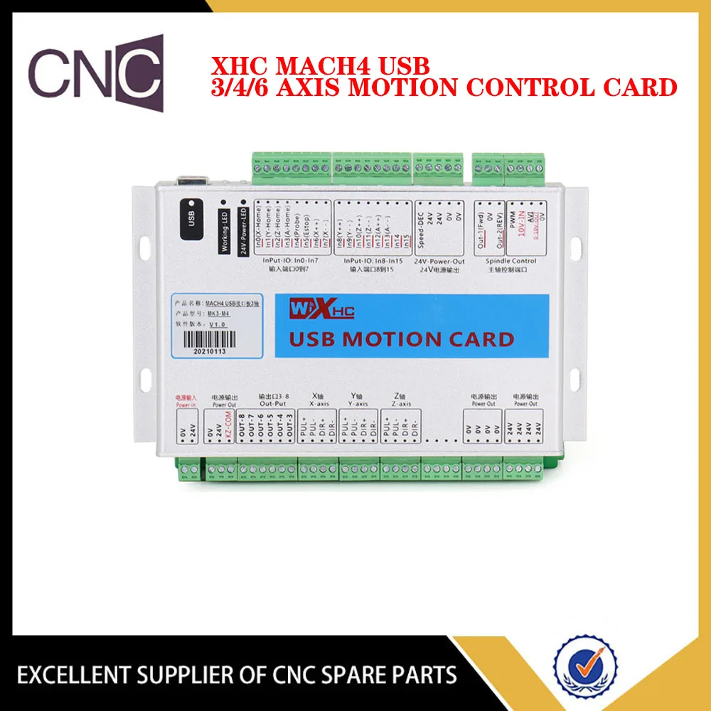 XHC mach4 motion control card cnc controller USB 3/4/6 axis motion control card MK4 engraving machine CNC machining center