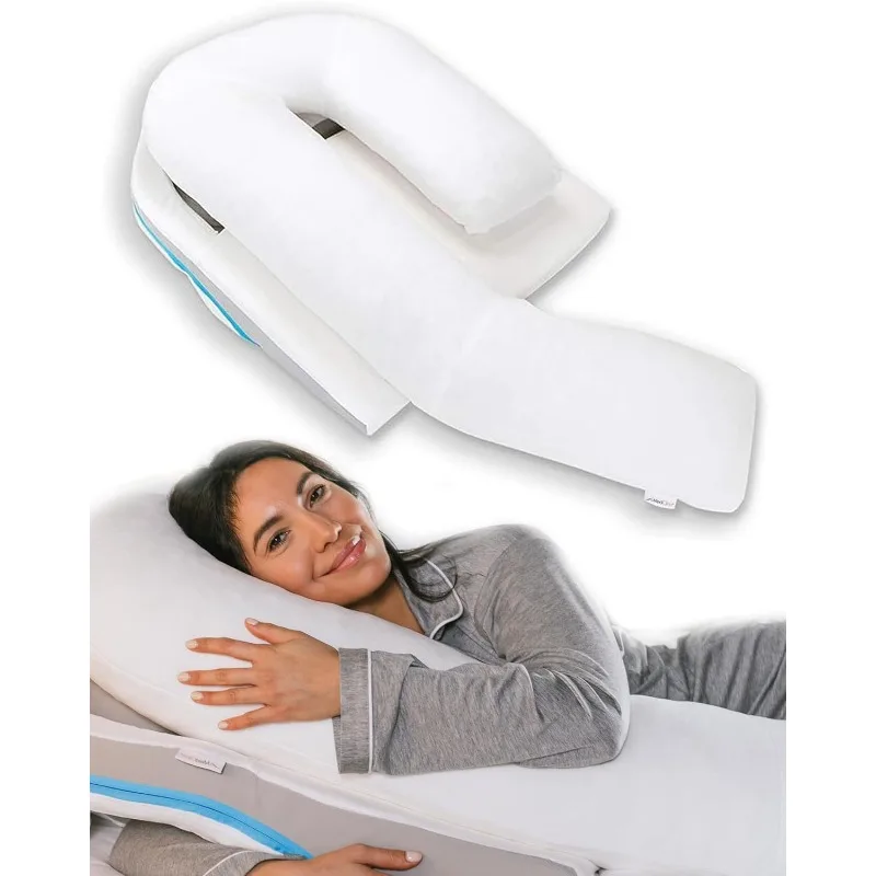 Sistema de alivio de hombros, almohada de cuña de cama para aliviar el dolor de hombros, almohada corporal terapéutica con inserción y fundas, incluida