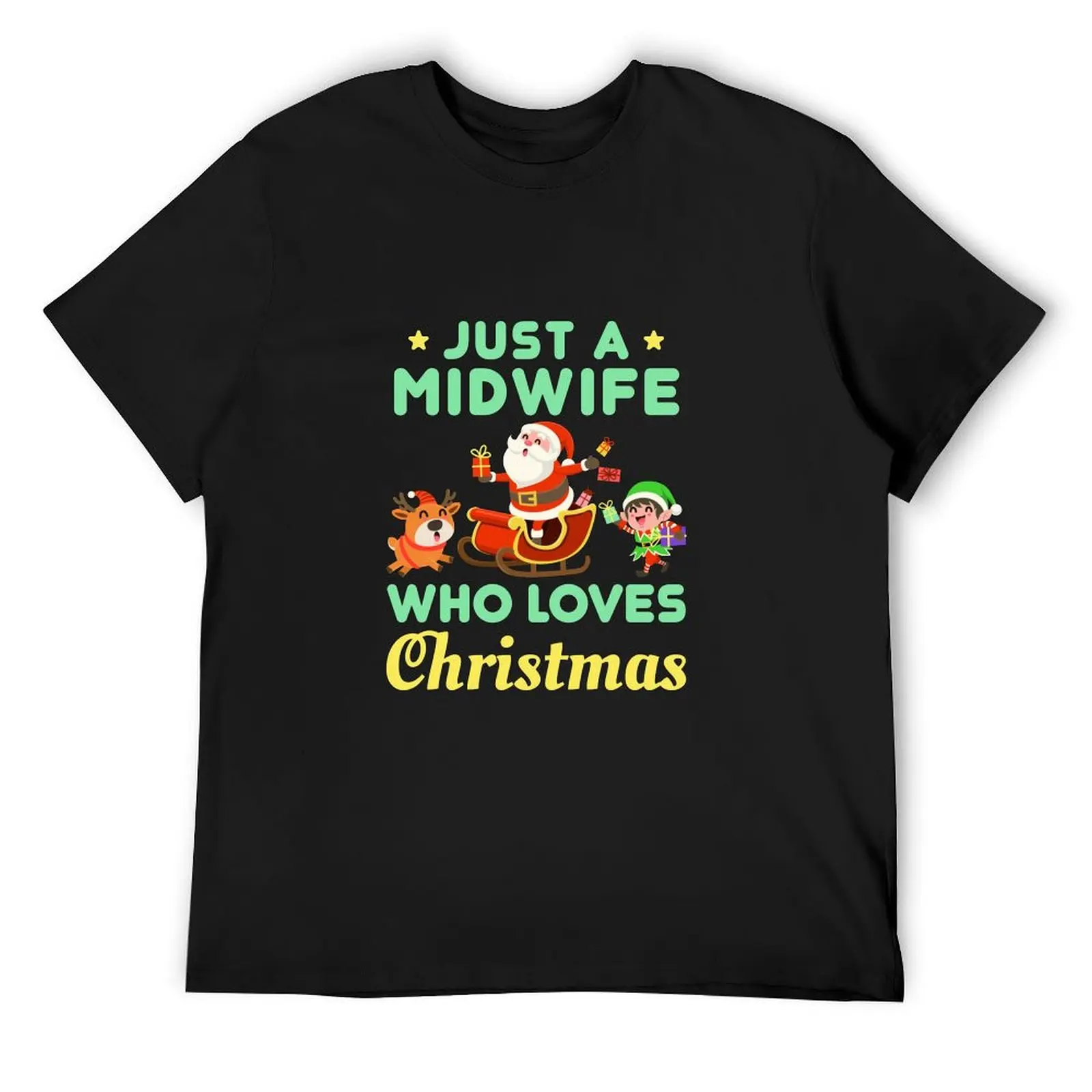 

Just a Midwife Who Loves Christmas T-Shirt sports fans tops anime tshirt slim fit t shirts for men