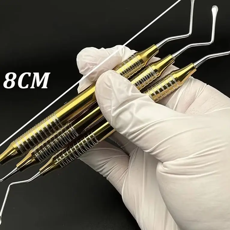Dental Double Ends Curette Kit Jagged Excavator Restorative Spoon for Tooth Cleaning Implant Lab