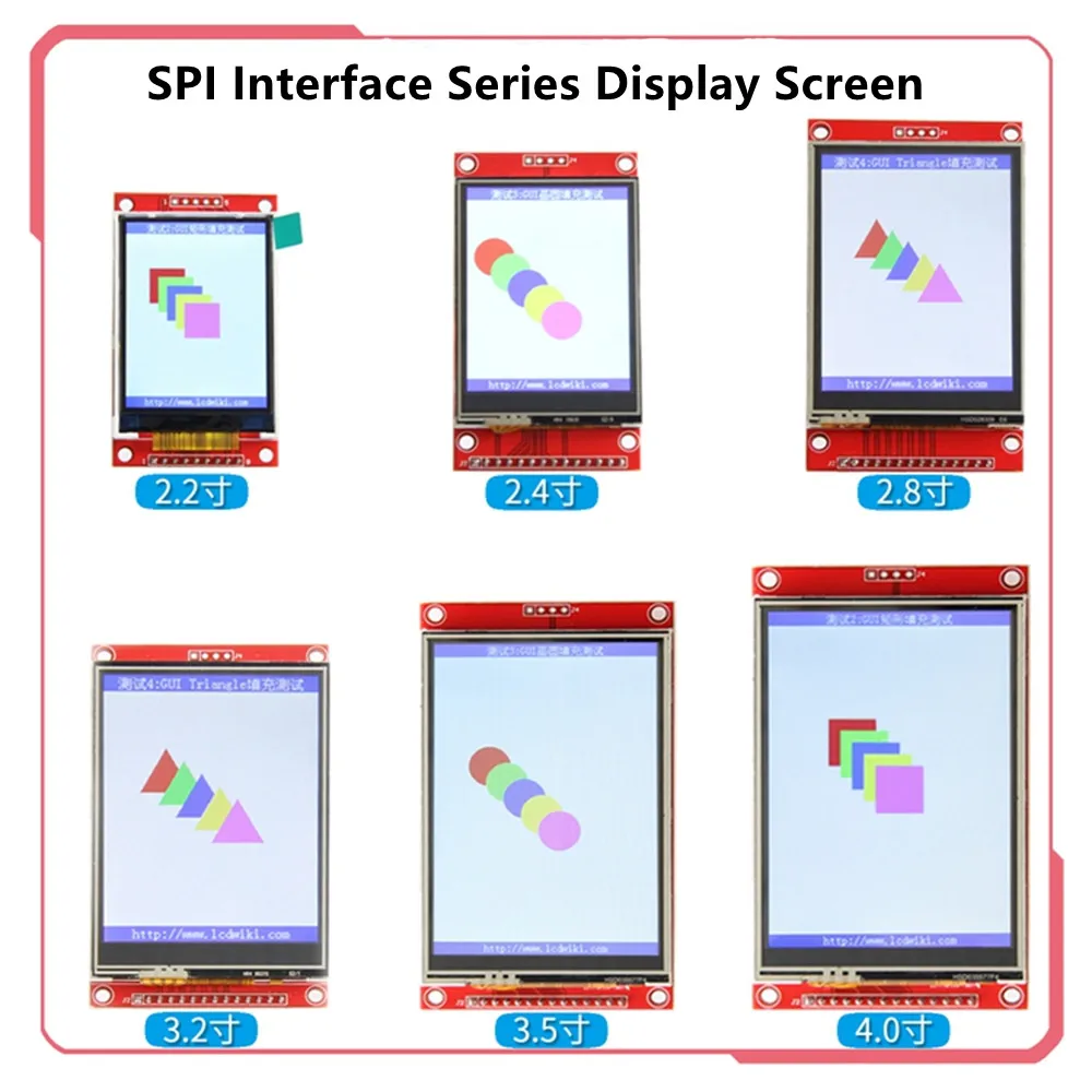 Panel táctil LCD SPI TFT, módulo de puerto serie ILI9341, pantalla LED serie 2,2x2,4 de 2,8 pulgadas, 3,2/3,5/4,0/240/320 pulgadas