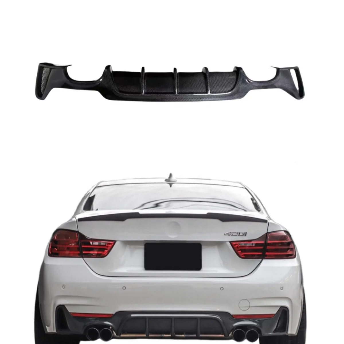 Auto Part Carbon Fiber Rear Bumper Diffuser For BMW 4 series F32 F33 F36 Rear Diffuser MP Style