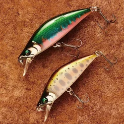 Japan Design Pesca Wobbling Fishing Lure 50mm 5.2g Sinking Minnow Isca esche artificiali per Bass Perch Pike The Stream Trout