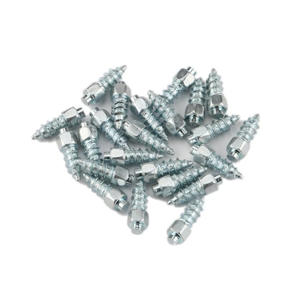 100pcs Anti-Slip Car Tire Studs Screws Nails Wheel Tyre Snow Spikes Set Anti-Slip Anti-Ice for Truck Motorcycle 12mm Wholesale