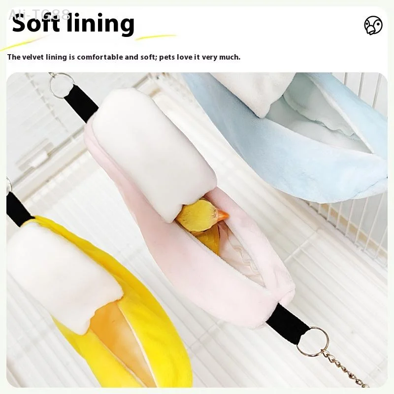 Soft Bed Hammock for Small Animals - Banana Shaped Hamster B