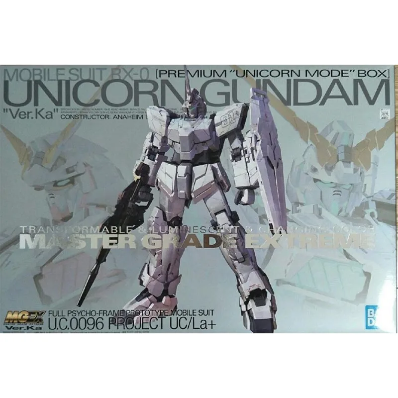 GENUINE BANDAI ORIGINAL MGEX 1:100 UNICORN KA VERSION VER.KA GLOWING AWAKENING GREEN . ACTION MODEL TOY FIGURES CHRISTMAS GIFTS