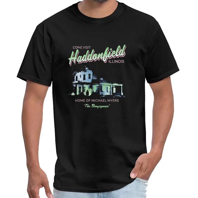 تي شيرت، إلينوي. رعب مايكل هاوم تاون، هالوين هادونفيلد، فيلم، مايرز مايرز أون تريند مادة ناعمة