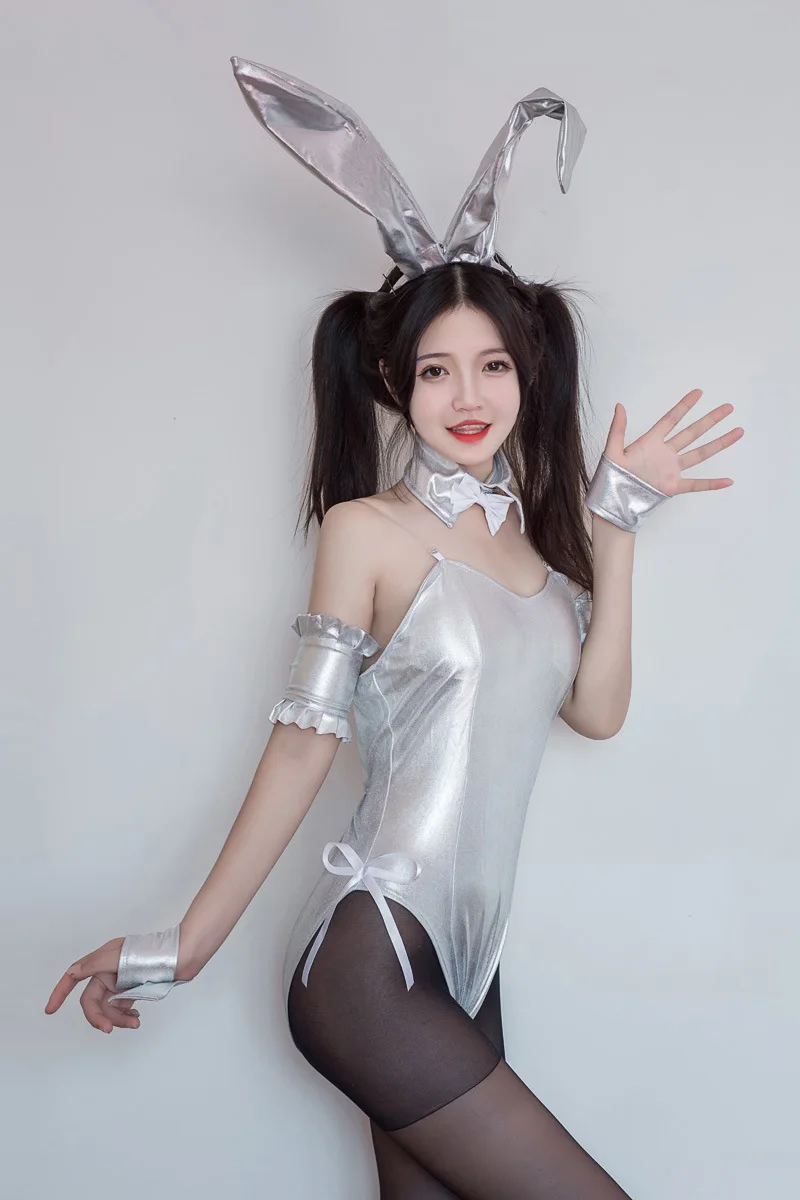 新しいマルチカラーウサギガールステージ衣装 DS パフォーマンスナイトクラブパー コスプレジャンプスーツ ローリーンウサギスーツ女性のファイオン