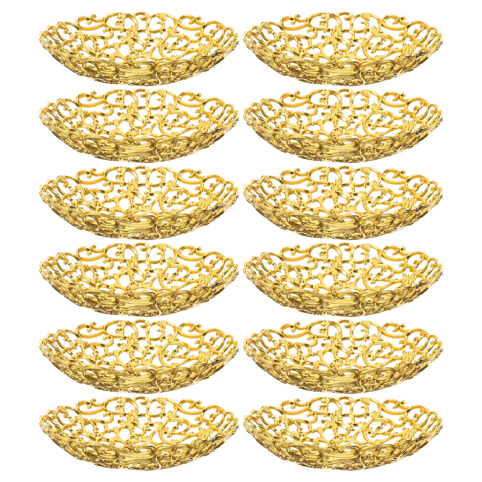 12 قطعة صينية كعكة تصميم القمر حلية صغيرة منظم طبق غرفة نوم الحمام ديكور رمضان صينية تقديم طبق طعام بلاستيكي