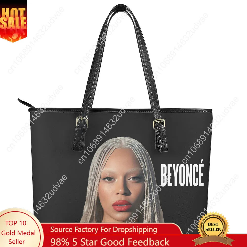 Beyoncé Handbag Womens Mens Personalized Tote Bag Fashion Shoulder Bag Business Commuter Leather Purse Travel Grocery Bag Gift