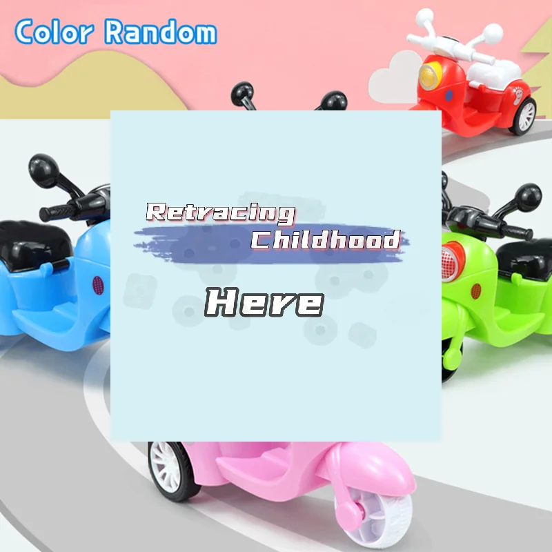 Pull Back Motorcycle Inertia Miniature Motorbike Model Interactive Toys Cartoon Vehicle Model Kids Educational Toys-TOY
