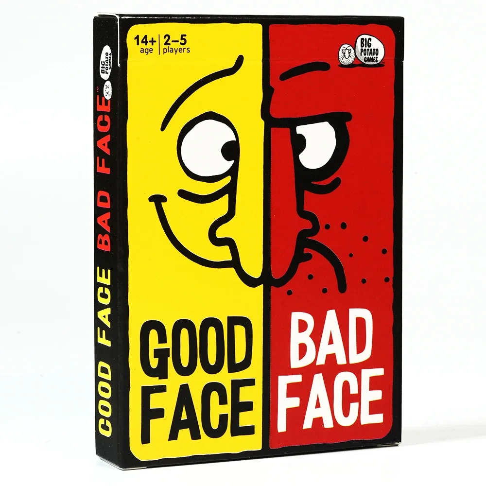 Jeu de cartes Good Face Bad Face pour enfants et adultes, jeu de voyage, fête de famille, masque de grimace, variété de cartes