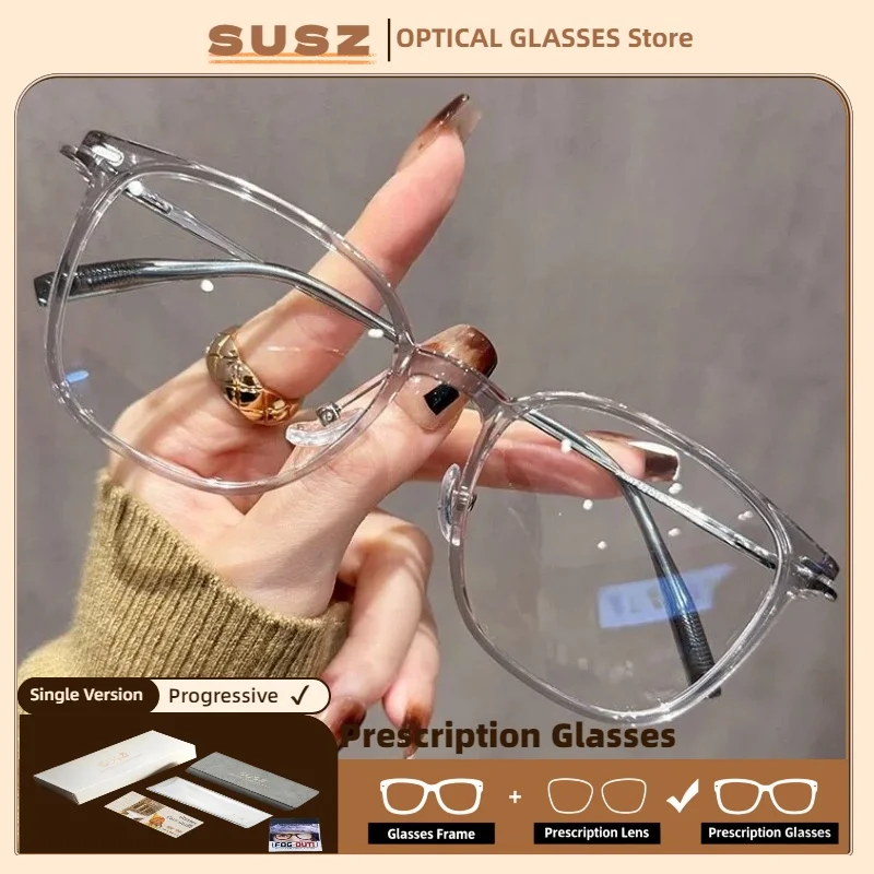 

Очки для чтения SUSZ: Простые классические полуоправные очки для женщин с маленькой оправой, с защитой от синего света, прогрессивные, для коррекции близорукости