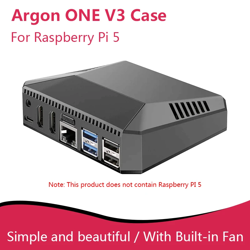 

Аргон One V3 чехол для Raspberry Pi 5 со встроенным вентилятором