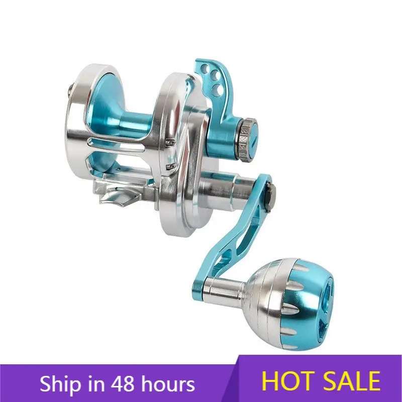

YTYIN Overhead Machined Offshore Conventional Fishing Reel Metal Light Lever Drag Jig Reel Saltwater Slow Pitch Jigging Reel
