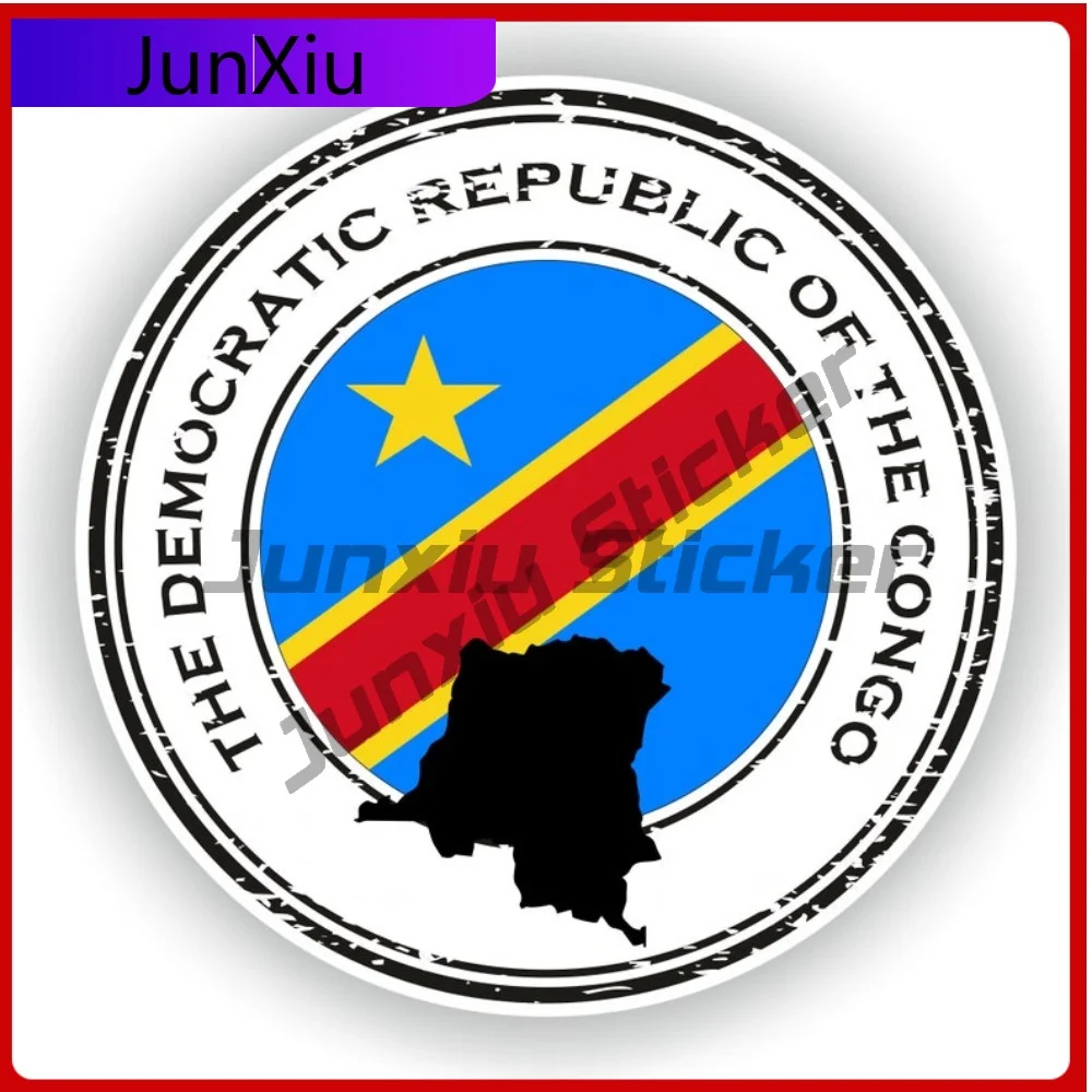 

Democratic Republic Cute Motorcycle Fade Resistant Sticker Accessory Trendy Vinyl Funny Laptop Weatherproof Sticker Cool