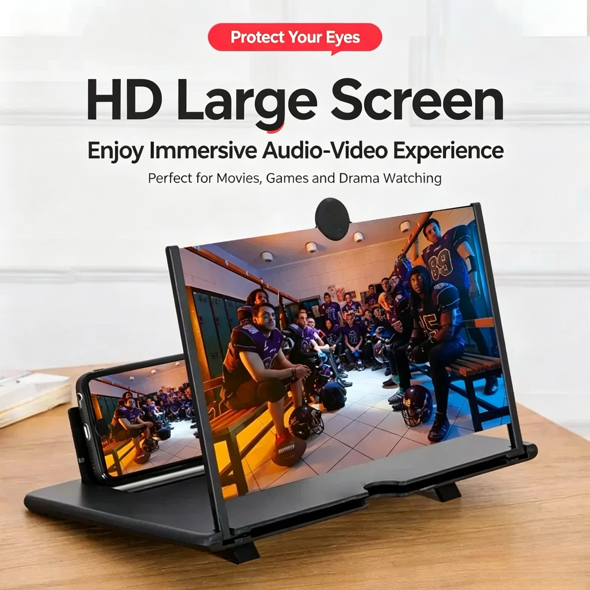 12Inch Cell Phone Screen Amplifier Mobile Phone Holder Mobile Phone HD Portable Phone Screen Video Magnifier Stand Bracket