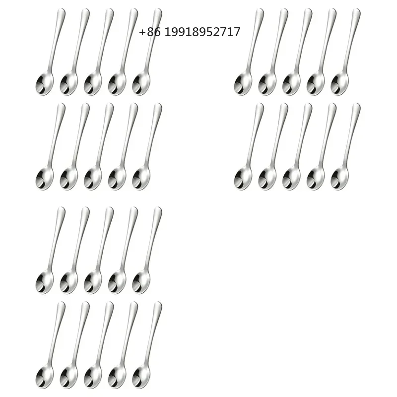 ABUI-30 PCS Condiment Spoons Stainless Steel Spoons 3 Inches Cute Small Spoons Silver Tiny Spoon For Powder Spices Jars JJ420