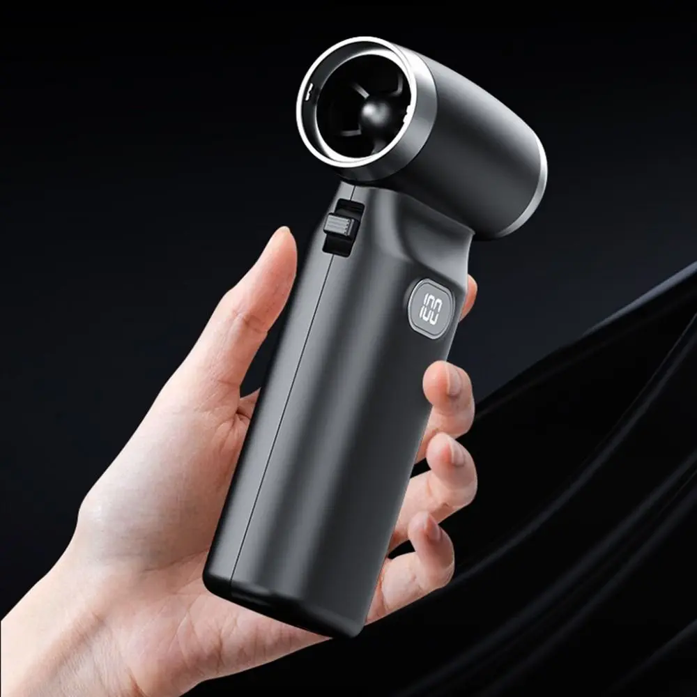 110000 دورة في الدقيقة مروحة يدوية محمولة ED شاشة ديجيتال 100 سرعات الرياح مروحة توربو صغيرة عنيفة قابلة للشحن متعددة الوظائف