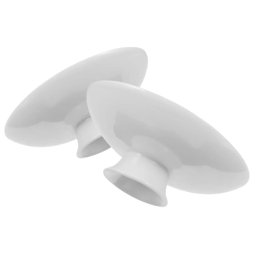 

2Pcs Replacement Tea Cup Cover Ceramic Lid for Teapot Kettle Fine Texture Easy to Clean Perfect Gift for Tea Lovers