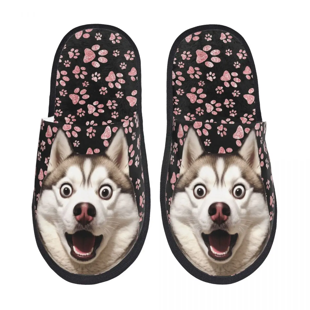 Custom Your Dogs Cats Face Meme Soft Memory Foam House Slippers Women Animal Lovers Cozy Warm Anti-skid Sole Slipper