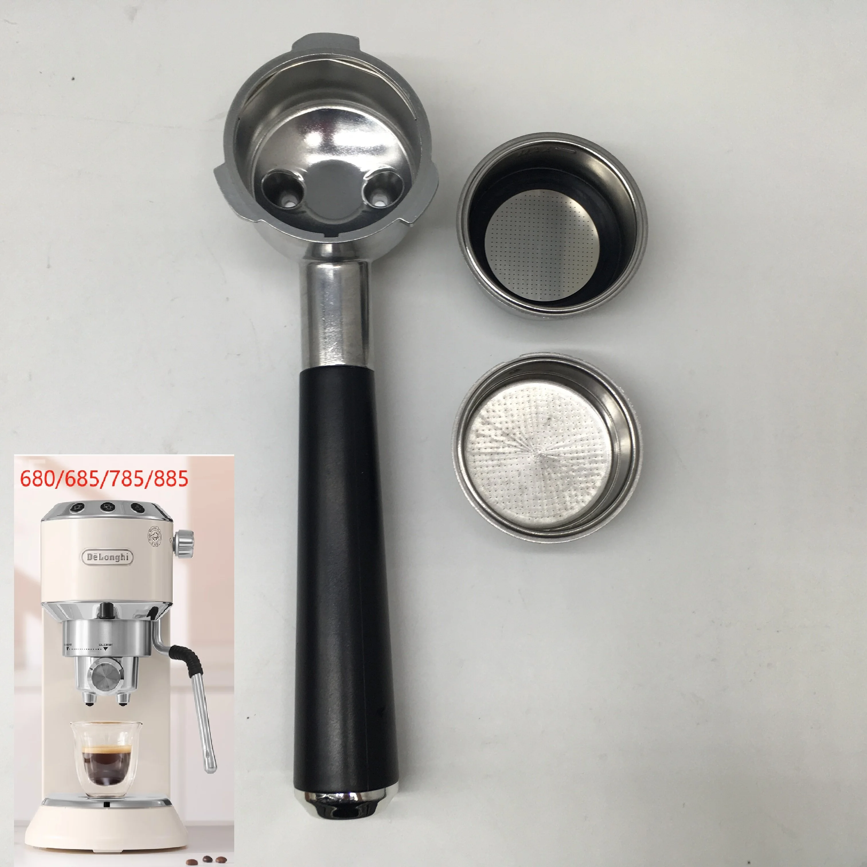 Ver.02 Delonghi 3ears Portafilter EC680 EC685 EC785 EC885-serie 51Filter Holder Eupa Espresso