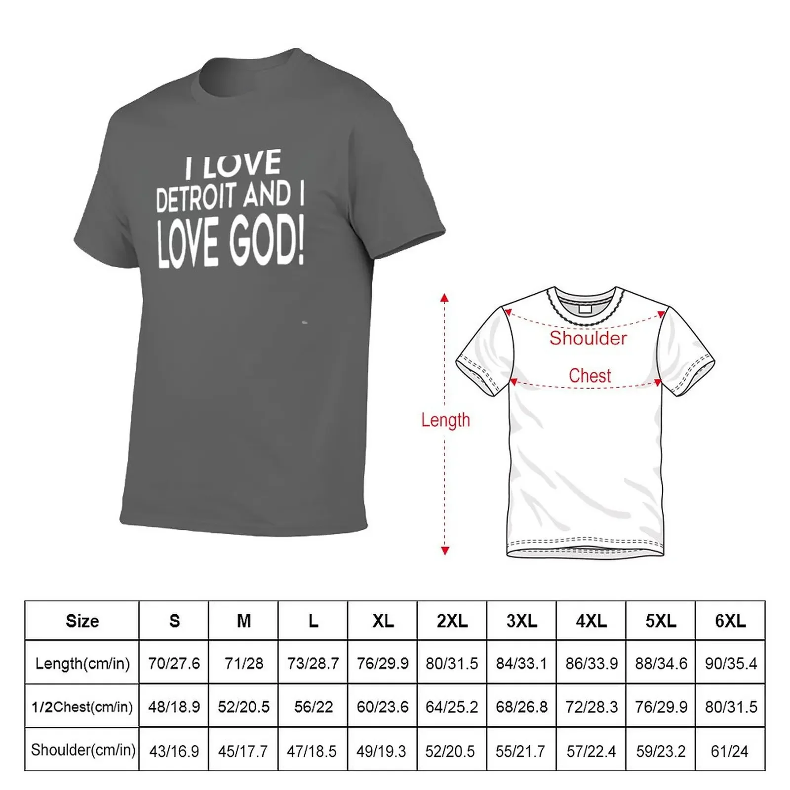 I LOVE DETROIT AND I LOVE GOD! Tshirt, mugs T-Shirt cute tops Aesthetic clothing mens vintage t shirts