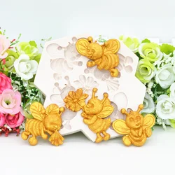 Silicone Cake Mold Cute Bee Flower Resin Kitchen Baking Tools For DIY Chocolate Dessert Fondant Mould Lace Decoration Supplies