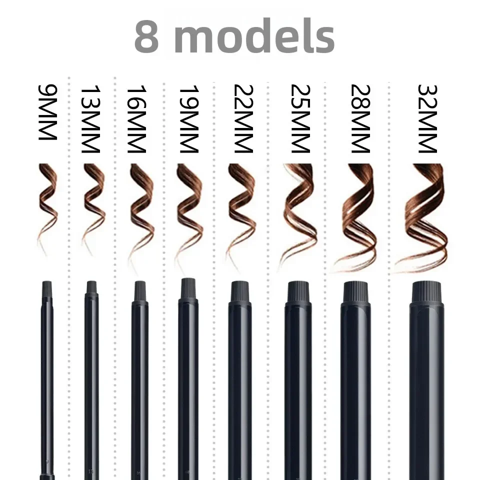 High quality   Rotating Curling Iron Large Curl Makeup Artist Electric Curling Rod Barbershop Buckle Long-lasting Hold Without D