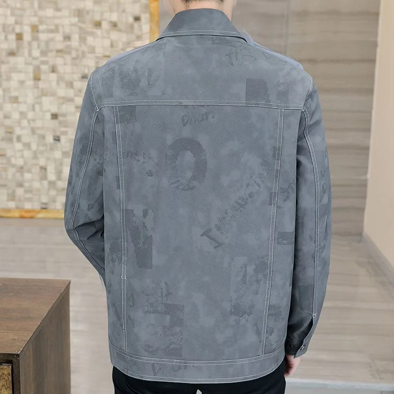 High Quality High Appearance Level Men's Coat Short Fashion Spring and Autumn Casual Jacket Men's Coat Lapel All The Fashion Top