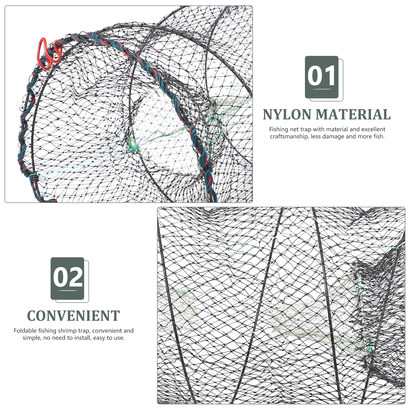 

Round Spring Cage Fishing Net Nets Shrimp Equipment Collapsible Trap Accessories