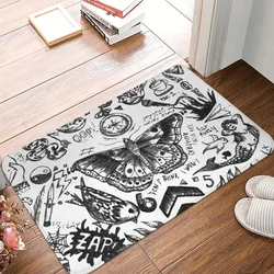 Hip Hop Non-slip Doormat Bath Mat One Direction Tattoos Styles Balcony Carpet Welcome Rug Bedroom Decor