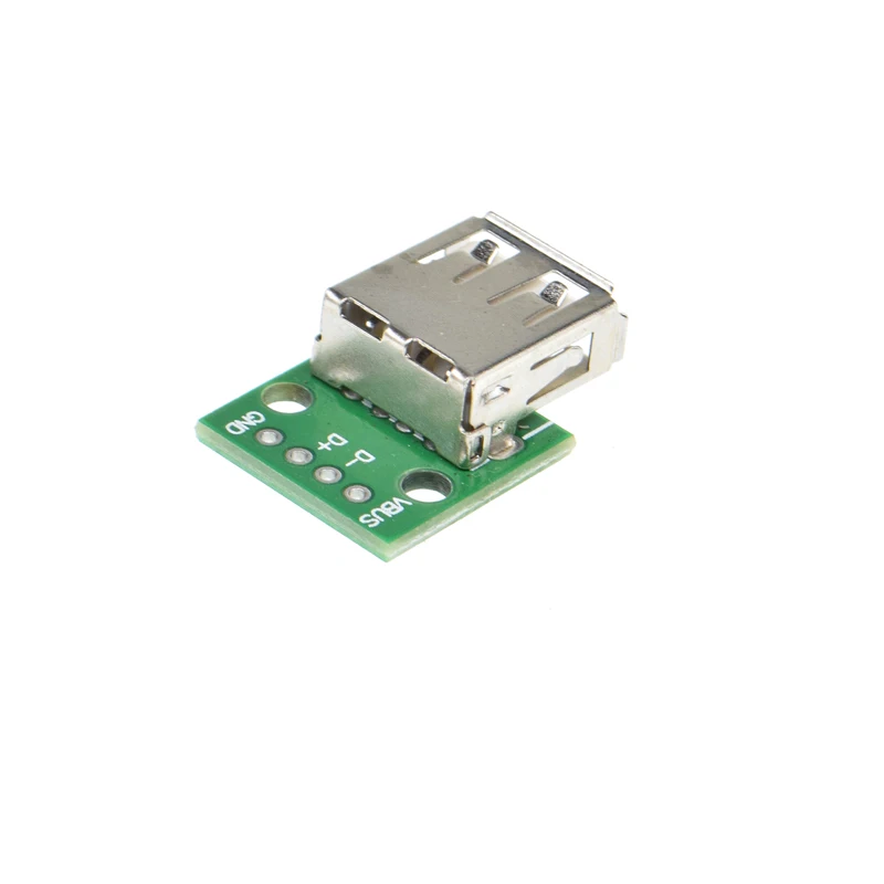 10pcs Usb 2.0 Female Socket To Dip 4p 4pin Adapter Connector To Dip 2.54mm Welded Pcb Converter Pinboard For Cellphone Data Line