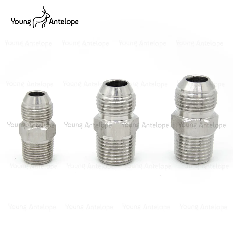 JIC Male 74° CONE To BSPT Male Hydraulic Oil Connector Accessories Taper Adapter 1JT-SP NPT 7/16 To 1/4