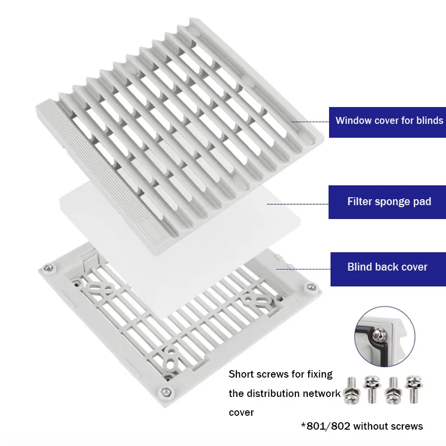 ZL-803 4 ventilation filter group axial flow fan dust cover cabinet distribution box heat dissipation fan louver
