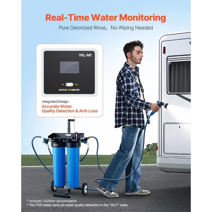 less Deionized Water System Car Wash System with Integrated TDS Meter