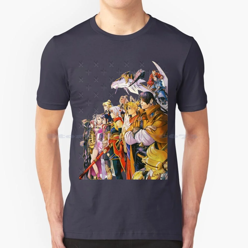 Suikoden V Characters T Shirt 100% Cotton Tee Suikoden V Suikoden 5 108 Stars Of Destiny Freyjadour Falenas Lucretia Merces