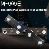 M-VAVE Chocolate Plus Controlador de pie MIDI inalámbrico portátil - Pedal BT de 4 botones, recargable, con control de aplicación/para músicos y DJ