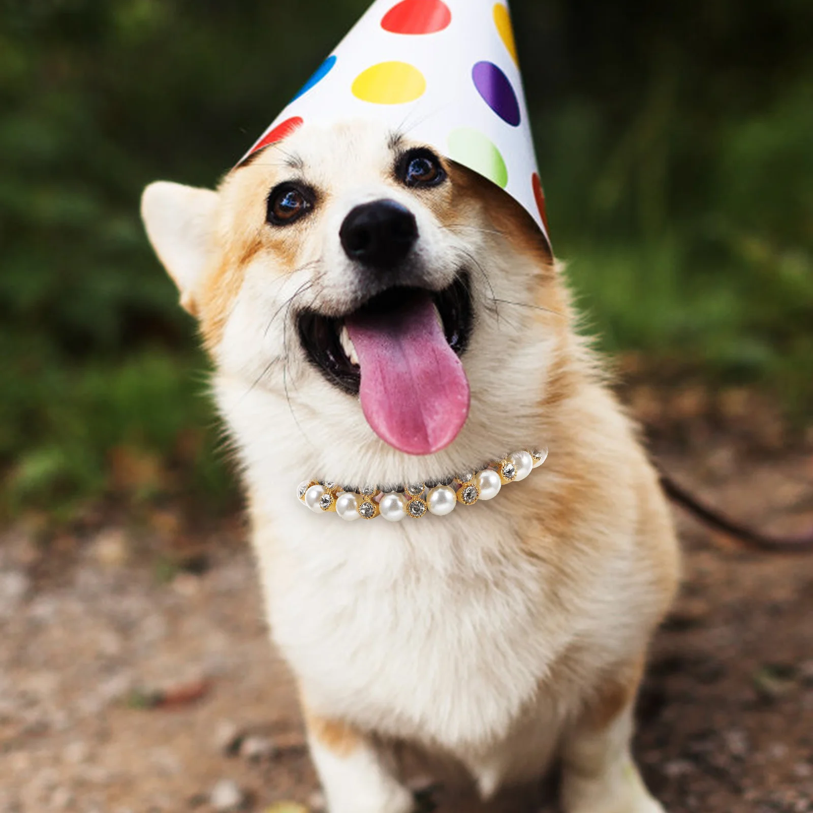 

Pet Collar For Dogs Cats Adjustable Decorative Necklace Bright Wedding Photography Accessory Pet Supplies