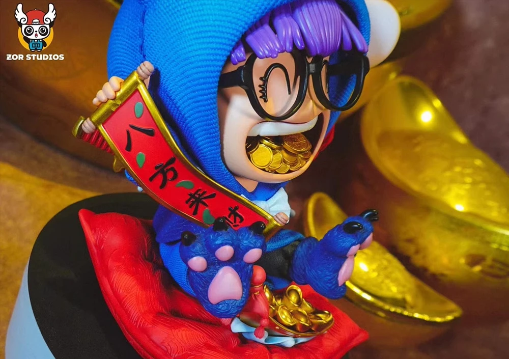 Dr. Slump Anime Figure Arale Figures Wealrh God Figurine Pvc Gk Statue Model Doll Collection Room Decoration Toys Children Gifts