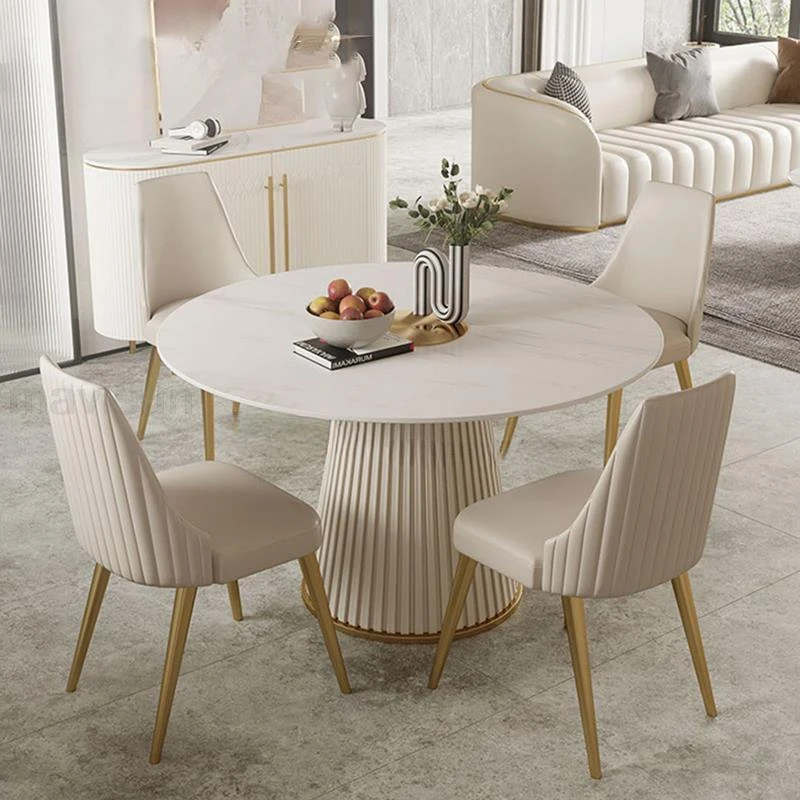 Dinning Tables Sets Ceramic Dining Table Round Oval Kitchen Chairs Designer Coffee Service Modern Rooms Restaurant Room Marble