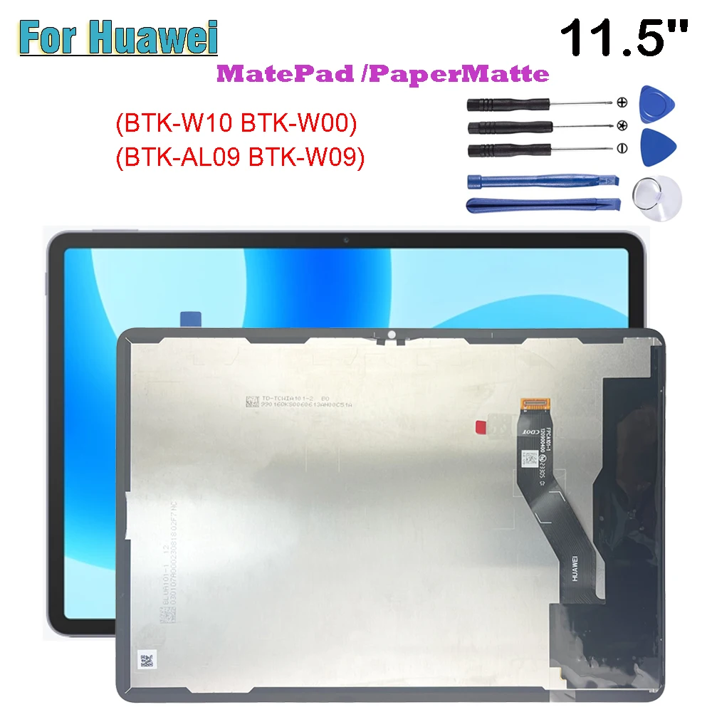 

AAA+ For Huawei MatePad PaperMatte 11.5" BTK-W10 BTK-W00 BTK-AL09 BTK-W09 LCD Display Touch Screen Digitizer Glass Assembly