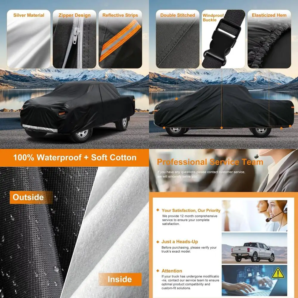 

Custom Fit Toyota Tacoma 1995-2012 Xtra/Extended Cab Short Bed Heavy-Duty Waterproof Outdoor Truck Cover for All-Weather Protect