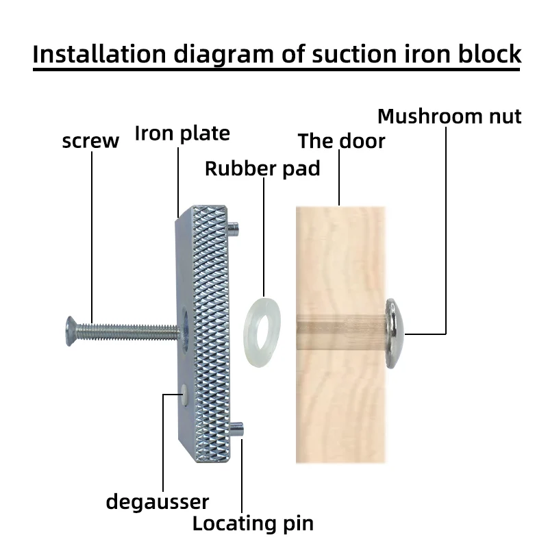 DC12V, 60KG magnetic lock, suitable for various cabinet doors, drawers, and door access control