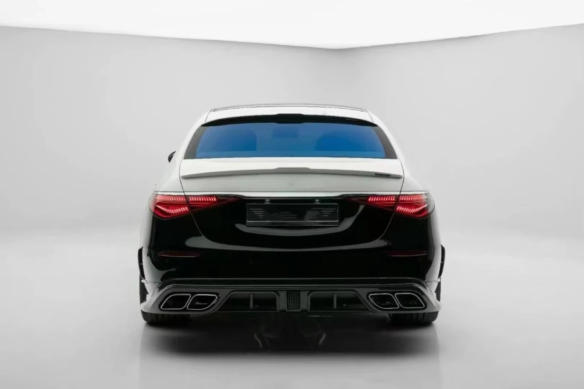 S-Class W223  Body Kit W223 Upgraded MSY Style Carbon Fiber Front Lip Diffuser Spoiler Side Skirt Tuyere